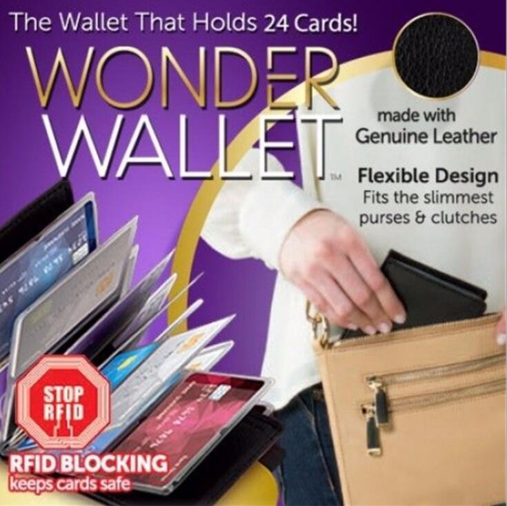 Wonder Wallet ultra thin leather Wallet card case new card case Wallet money