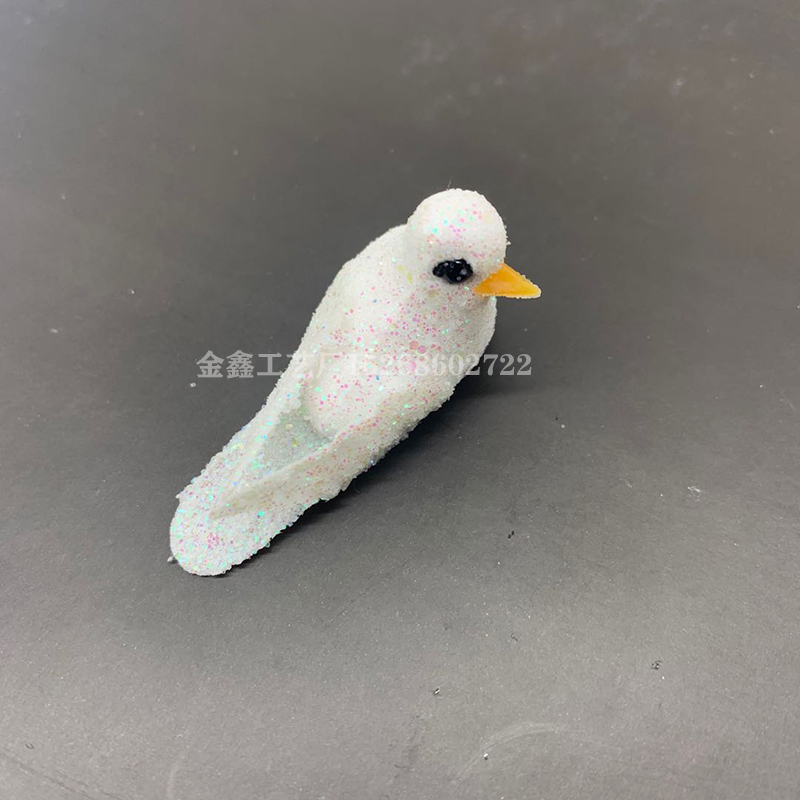 12 Pieces Golden Silver Bird Christmas Crafts Wholesale Home Decor Accessories Diy Gifts Box Fridge Sticker Artificial P