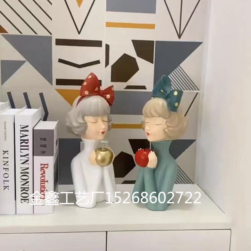 Modern Nordic Style Bubble Girls Resin Sculpture Desk Living Room Home Decor Gifts For Birthday Art Statue High Quality 