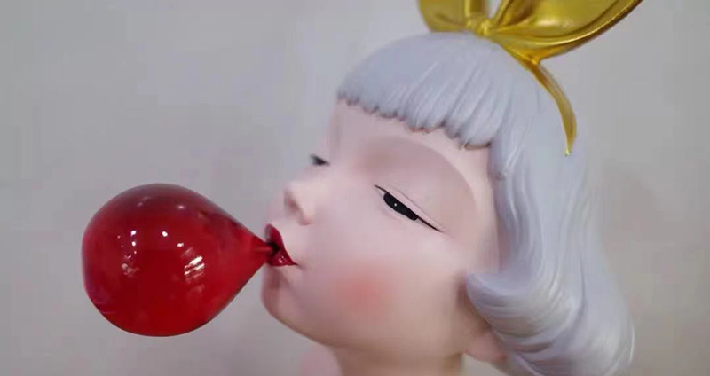 Modern Nordic Style Bubble Girls Resin Sculpture Desk Living Room Home Decor Gifts For Birthday Art Statue High Quality 