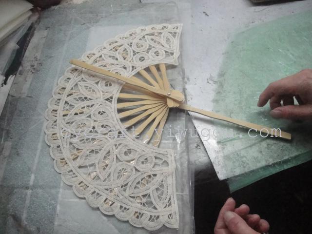 Handmade lace craft fan, home decor photography props Handmade lace craft fan, home decor photography props