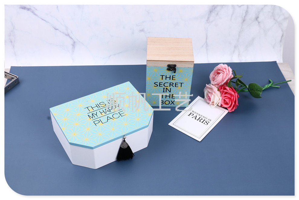 Retro Desktop Solid Wood Storage Box Decoration Office Sundries Storage Box Table Decoration Crafts