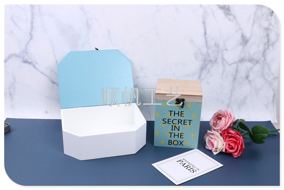 Retro Desktop Solid Wood Storage Box Decoration Office Sundries Storage Box Table Decoration Crafts