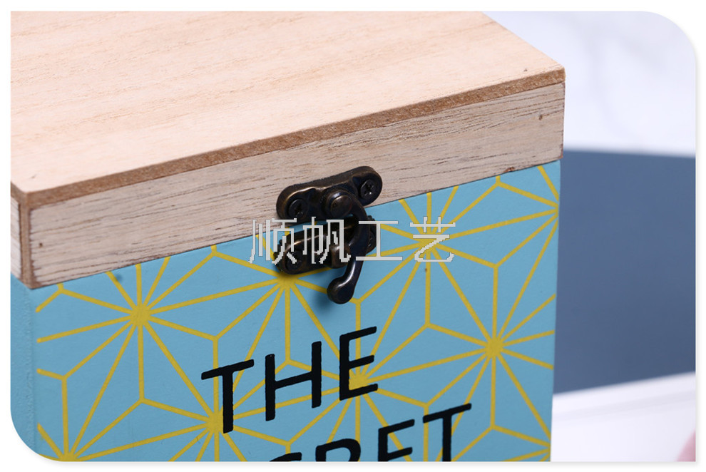 Retro Desktop Solid Wood Storage Box Decoration Office Sundries Storage Box Table Decoration Crafts
