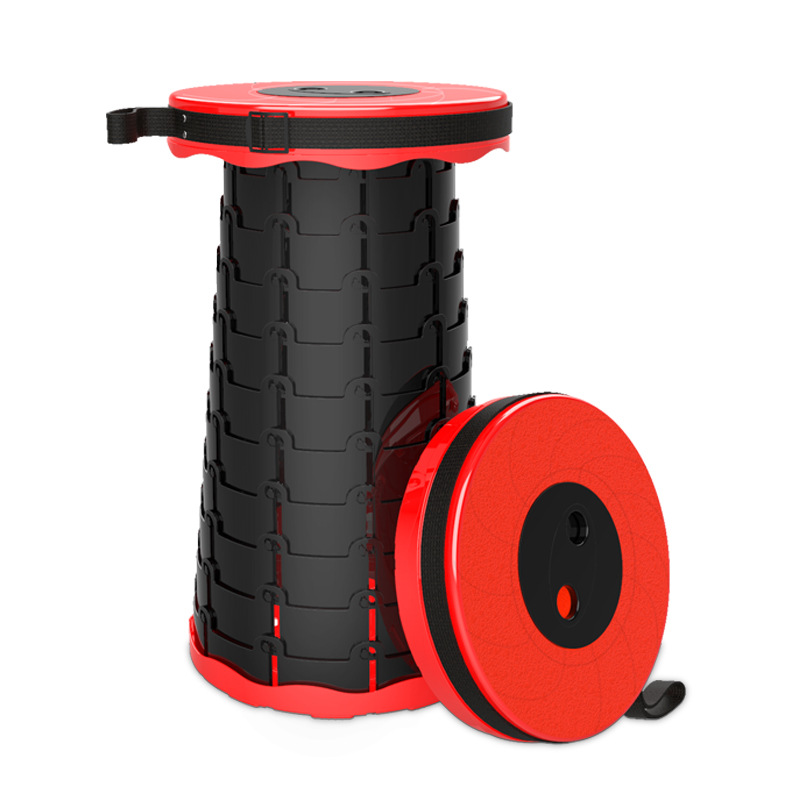 Traceability Mountain Camping Supplies Outdoor Fishing Queuing Portable Telescopic Stool Multifunctional Plastic Folding Stool Chair