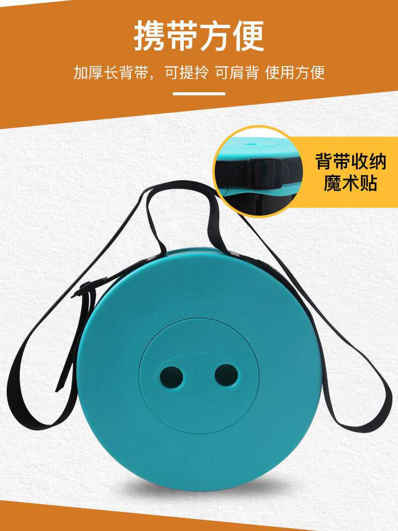 Folding Stool Retractable Stool Outdoor Travel Fishing Portable Stool Retractable Seat Plastic Tape Handle Queuing Stool