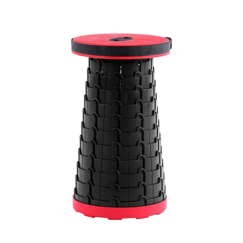 Folding Stool Retractable Stool Outdoor Travel Fishing Portable Stool Retractable Seat Plastic Tape Handle Queuing Stool