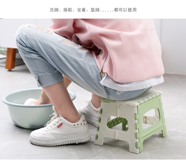 Bag hair band thickened plastic stool camping folding stool portable handstool small stool portable stool