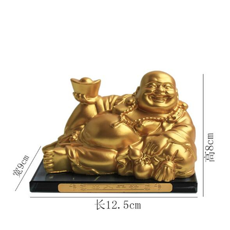 Product a Large Four-Corner Square Bottom Plate Gold-Plated Ingot Buddha Perfume Holder Interior Decoration