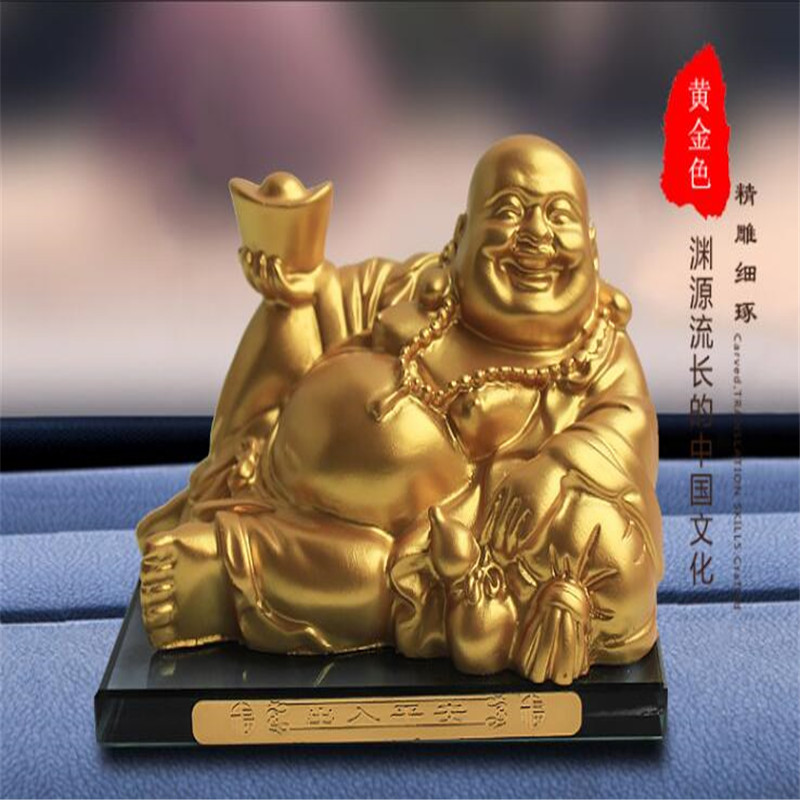 Product a Large Four-Corner Square Bottom Plate Gold-Plated Ingot Buddha Perfume Holder Interior Decoration