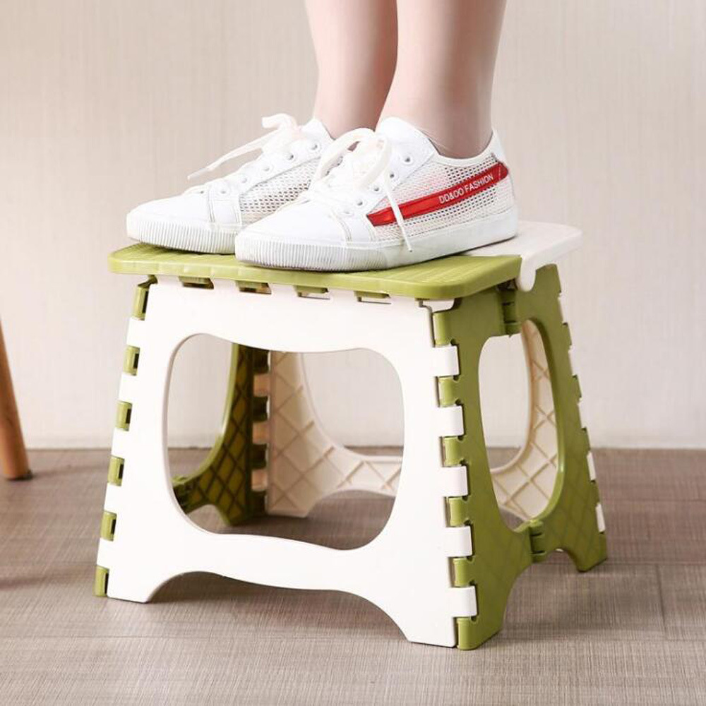 Household Thickened Plastic Small Bench Folding Stool Outdoor Portable Children Cartoon Folding Stool Train Folding Stool