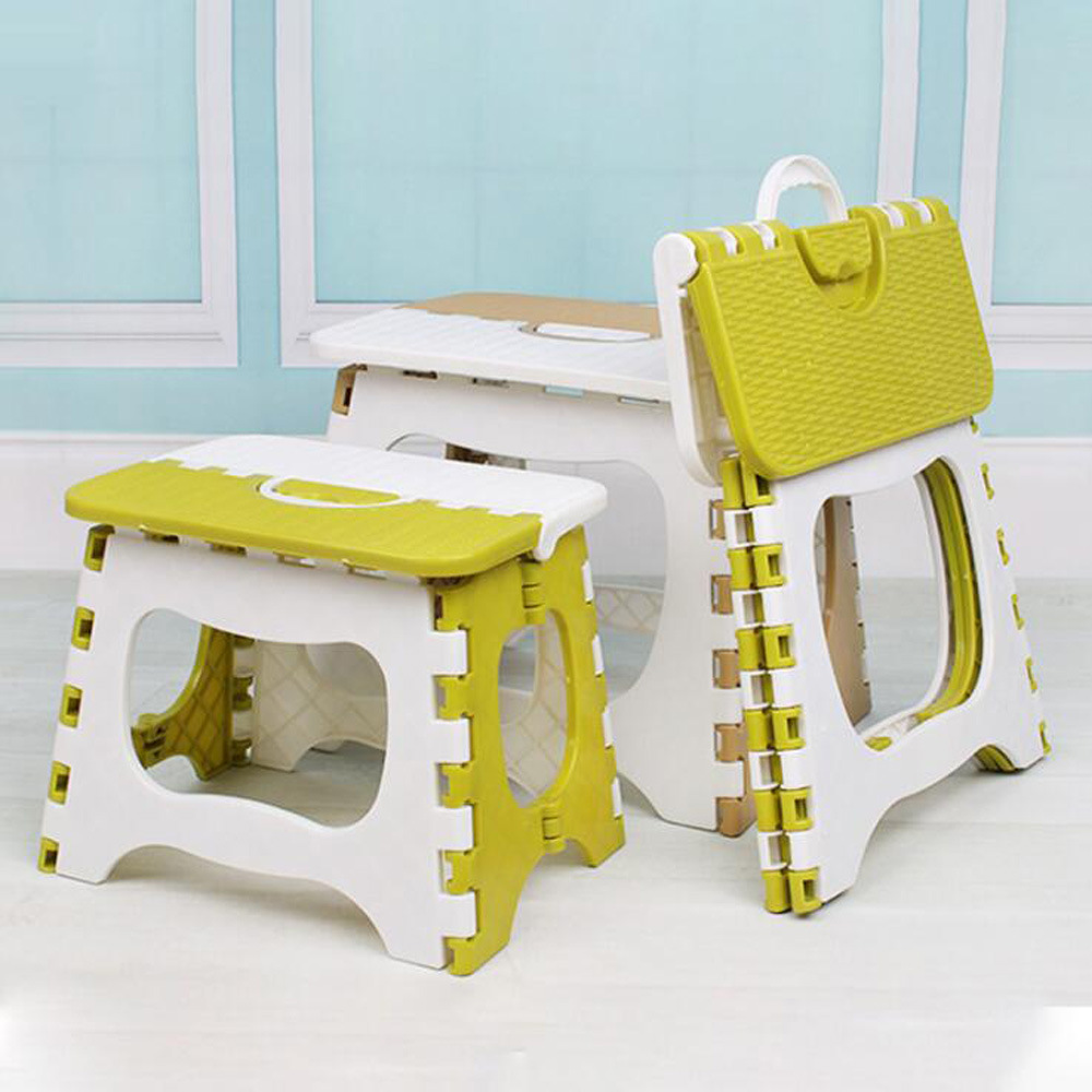 Household Thickened Plastic Small Bench Folding Stool Outdoor Portable Children Cartoon Folding Stool Train Folding Stool