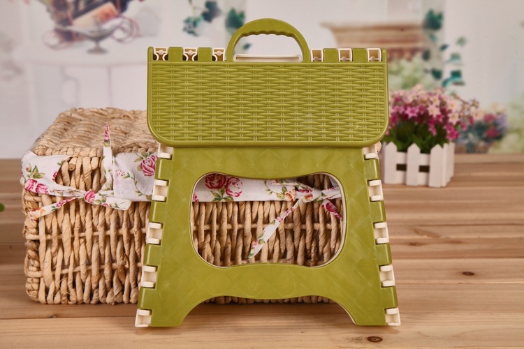 Household Thickened Plastic Small Bench Folding Stool Outdoor Portable Children Cartoon Folding Stool Train Folding Stool