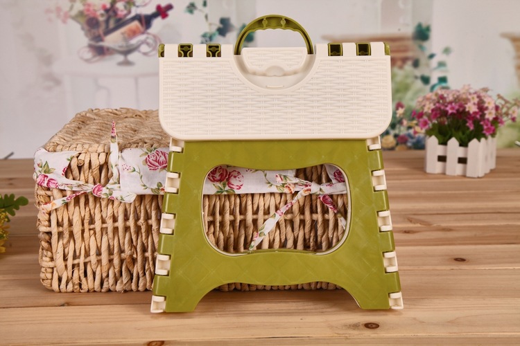 Household Thickened Plastic Small Bench Folding Stool Outdoor Portable Children Cartoon Folding Stool Train Folding Stool