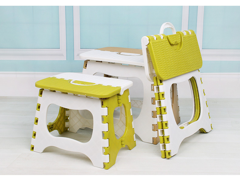 Household Thickened Plastic Small Bench Folding Stool Outdoor Portable Children Cartoon Folding Stool Train Folding Stool