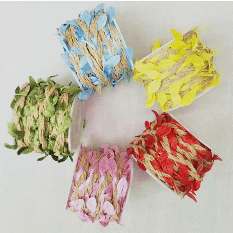 Simulation Rattan Paper String Colorful Leaves Kindergarten Environment Creation Handmade Natural Corner DIY Material Water Pipe Decoration