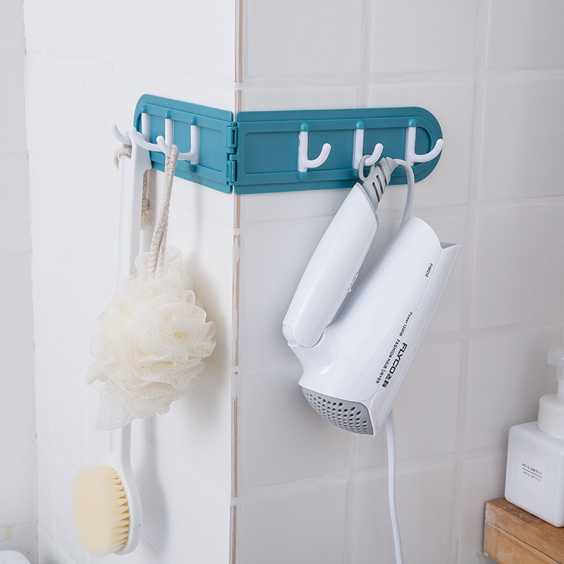 Corner Hook Foldable Corner Sticky Hook Bathroom Multi-Function Punch-Free Strong Storage Rack Kitchen Hook
