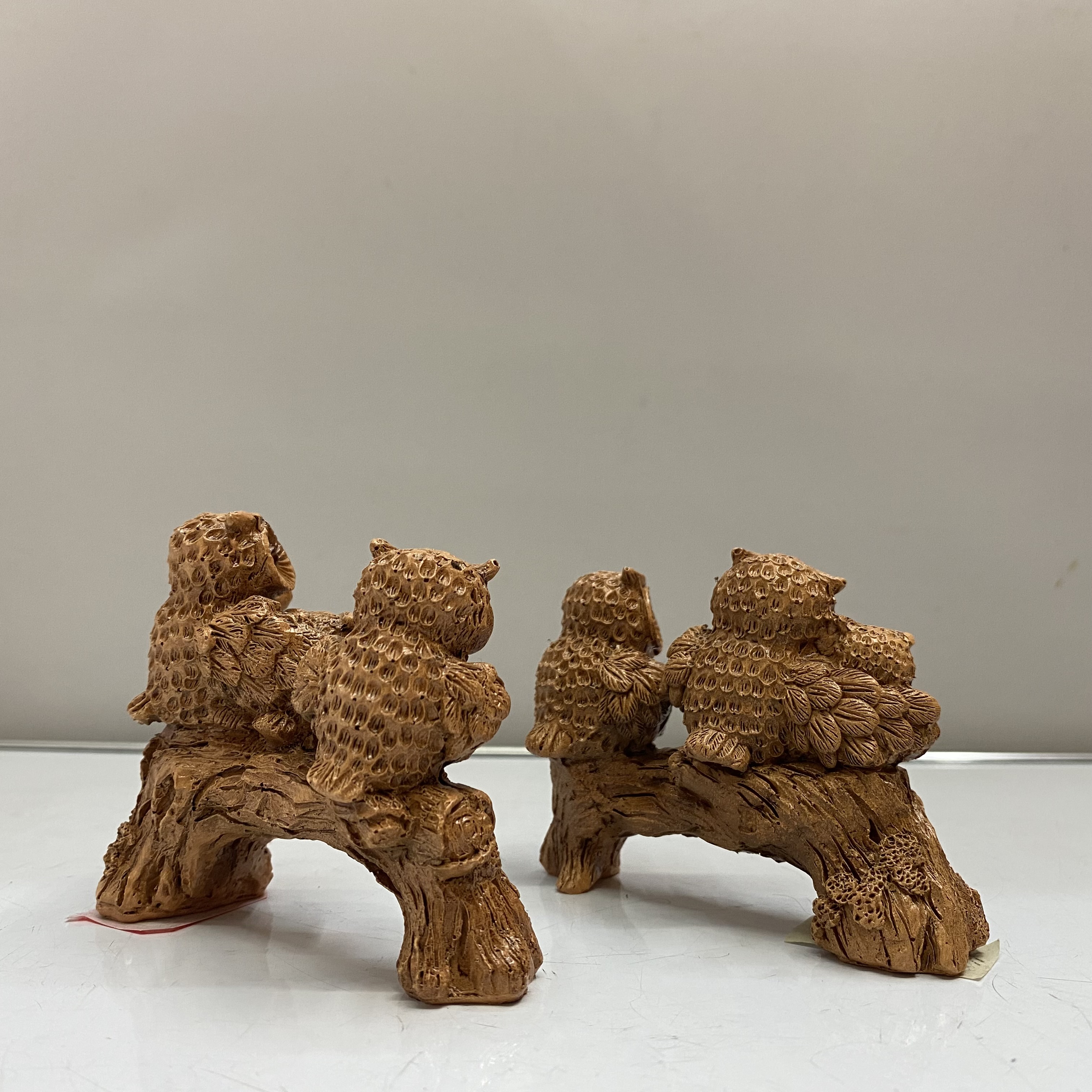 Resin Crafts Modern Creative Fun Imitation Wood Color Owl Home Decoration Technology Gift Factory Direct Sales