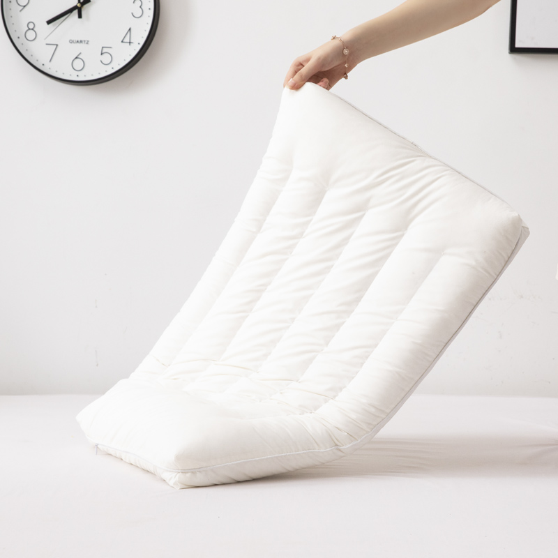New Pillow Cotton Rounded Corner Antibacterial Low Loft Pillow Insert Hot Selling Product Factory Direct Sales