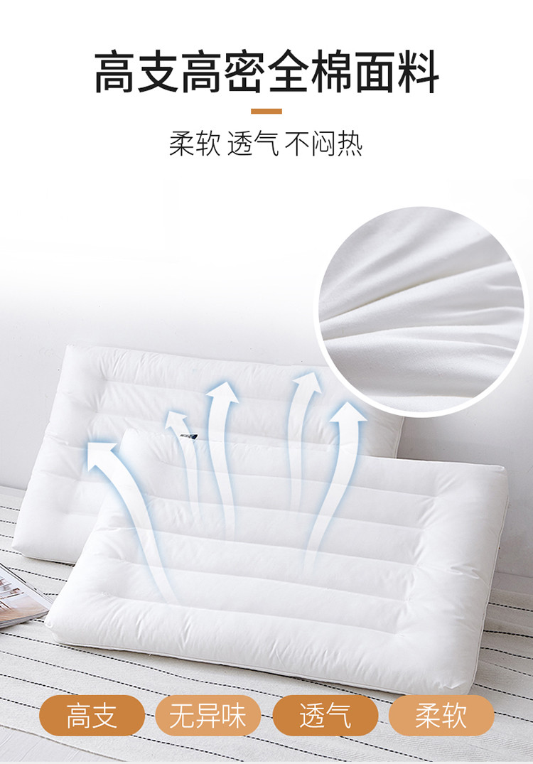 New Pillow Cotton Rounded Corner Antibacterial Low Loft Pillow Insert Hot Selling Product Factory Direct Sales New Pillow Cotton Rounded Corner Antibacterial Low Loft Pillow Insert Hot Selling Product Factory Direct Sales