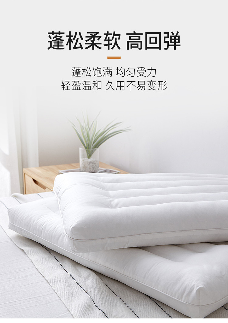 New Pillow Cotton Rounded Corner Antibacterial Low Loft Pillow Insert Hot Selling Product Factory Direct Sales New Pillow Cotton Rounded Corner Antibacterial Low Loft Pillow Insert Hot Selling Product Factory Direct Sales