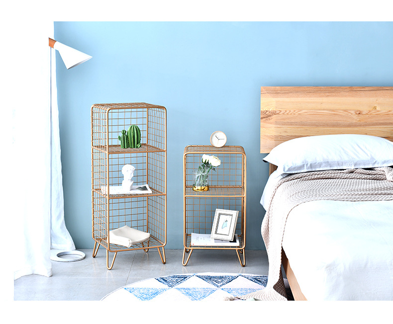 Instagram web celebrity bookshelf tieyi shelving Nordic living room floor corner creative shelving bedroom bay window shelving