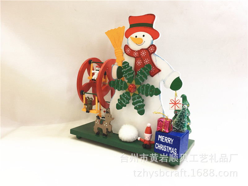 The Christmas crafts gifts solid wood music box music bell music box can come to the picture to order