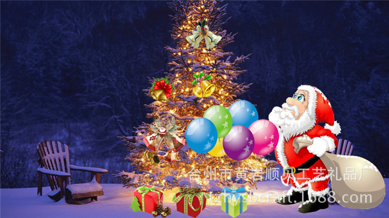 The Christmas crafts gifts solid wood music box music bell music box can come to the picture to order