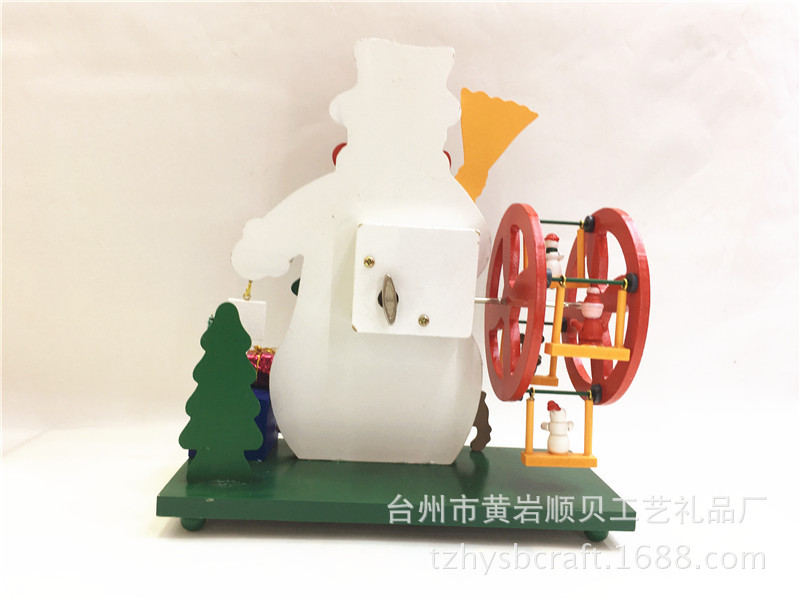 The Christmas crafts gifts solid wood music box music bell music box can come to the picture to order