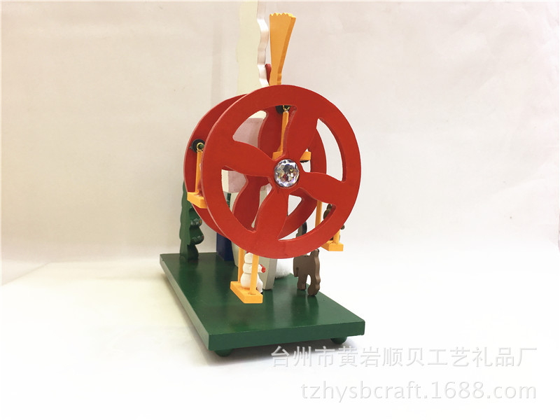 The Christmas crafts gifts solid wood music box music bell music box can come to the picture to order