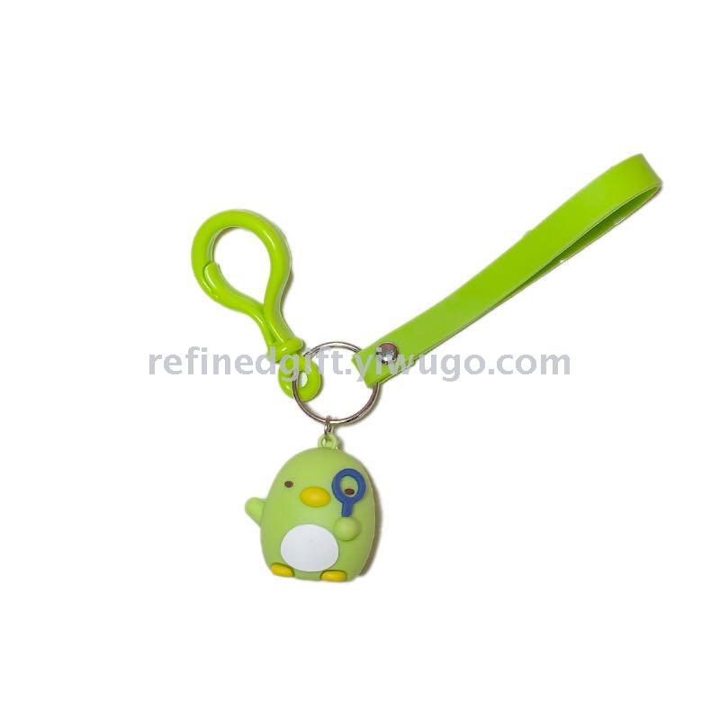 New PVC Three-Dimensional Soft Glue Corner Biological Cartoon Doll Keychain Bag Automobile Hanging Ornament Little Creative Gifts