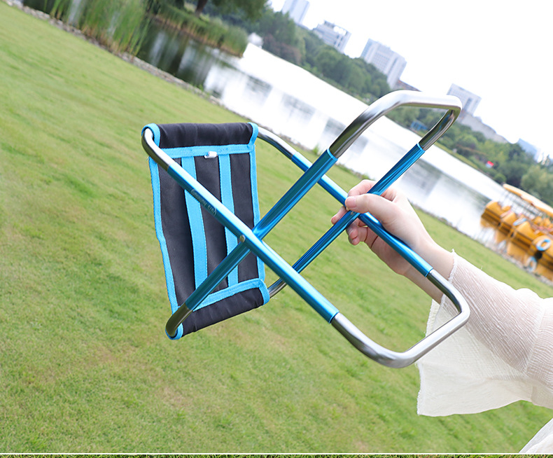 Outdoor Aluminum Alloy Folding Stool Mini Camp Chair Fishing Beach Stool Barbecue Camping Portable Folding Chair Outdoor Aluminum Alloy Folding Stool Mini Camp Chair Fishing Beach Stool Barbecue Camping Portable Folding Chair