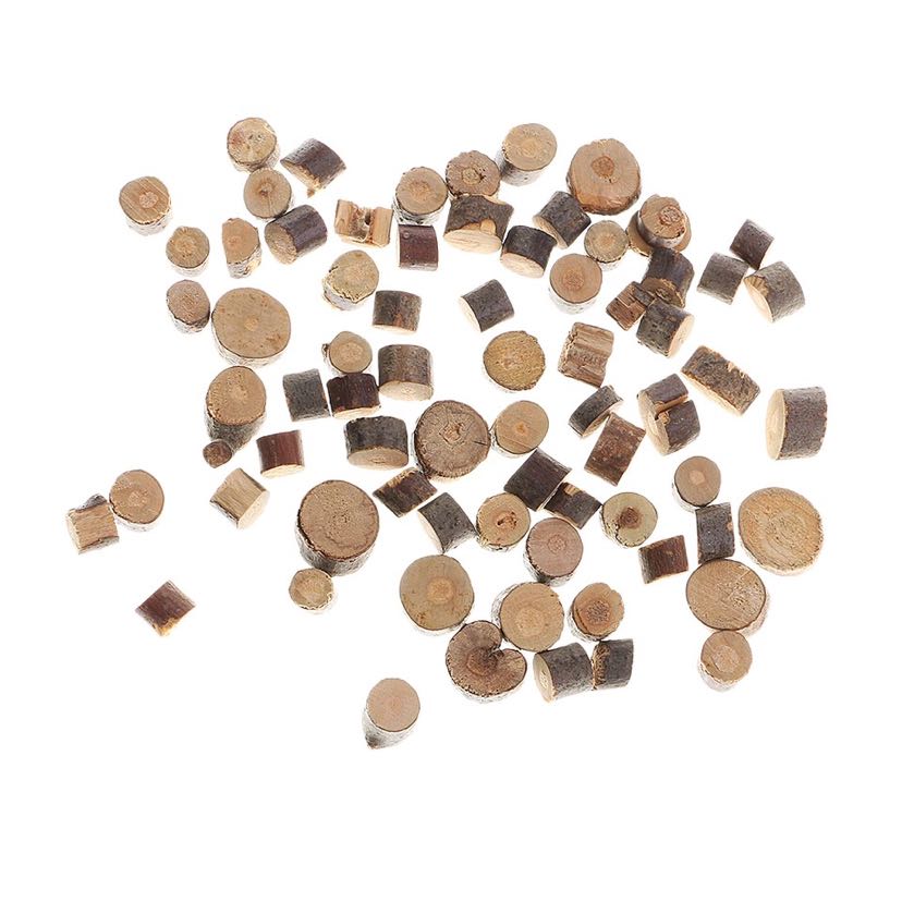 5-10mm natural pine pieces for DIY crafts, wood rings for rural wedding