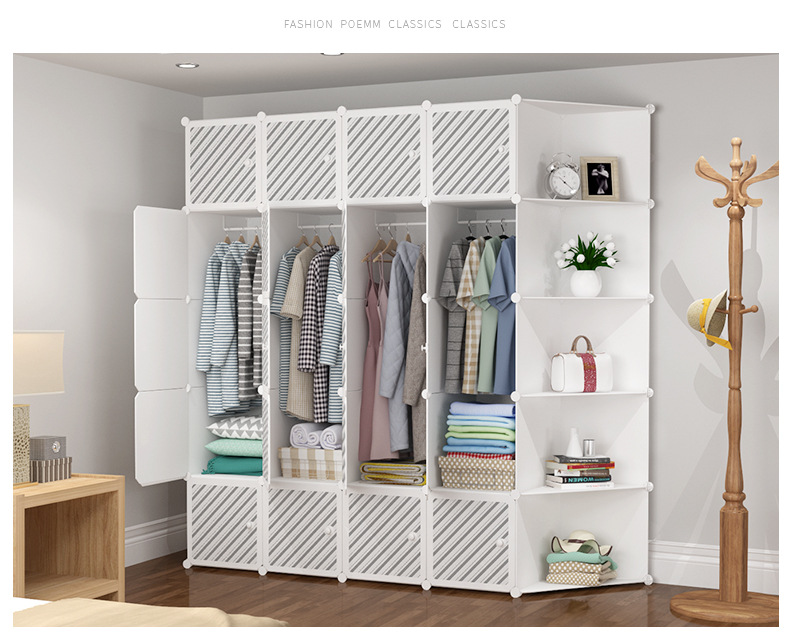 Simple Wardrobe Customization Modern Minimalist Bedroom Light Luxury Corner Wardrobe Storage Cabinet Plastic Assembly Closet Door Assembly Simple Wardrobe Customization Modern Minimalist Bedroom Light Luxury Corner Wardrobe Storage Cabinet Plastic Assembly Closet Door Assembly