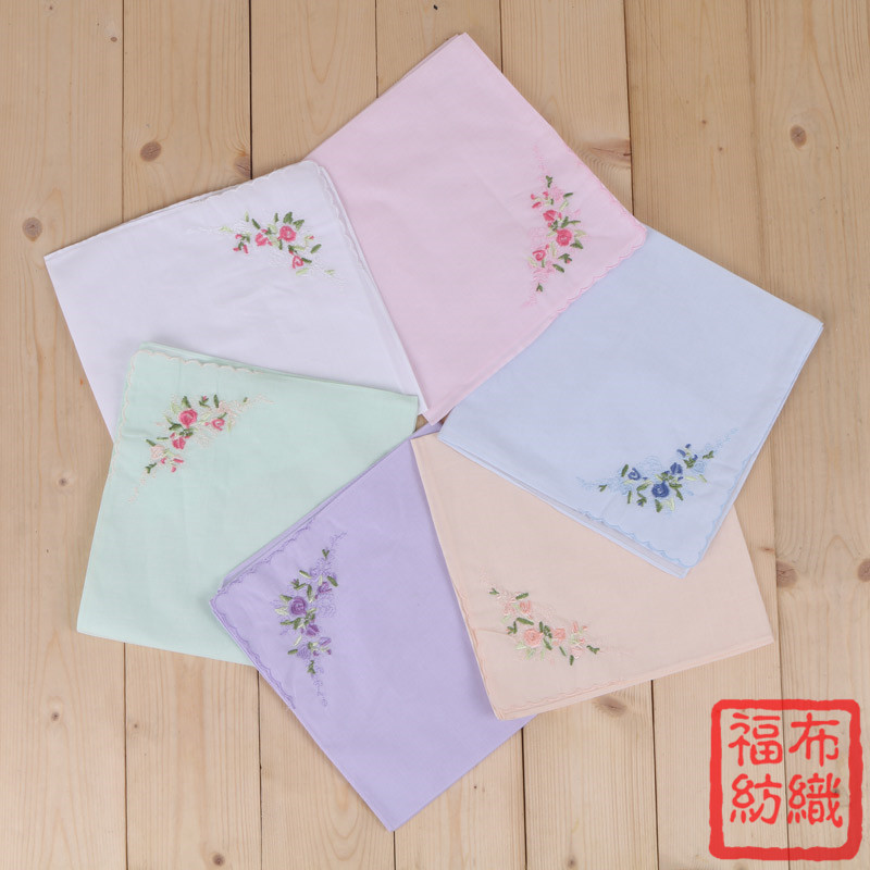 35cm 100% Cotton Handkerchief Women's Combed Cotton Corner Embroidery Tooth Edge Handkerchief Square Towel Pure Cotton Wedding Gifts Customizable 35cm 100% Cotton Handkerchief Women's Combed Cotton Corner Embroidery Tooth Edge Handkerchief Square Towel Pure Cotton Wedding Gifts Customizable