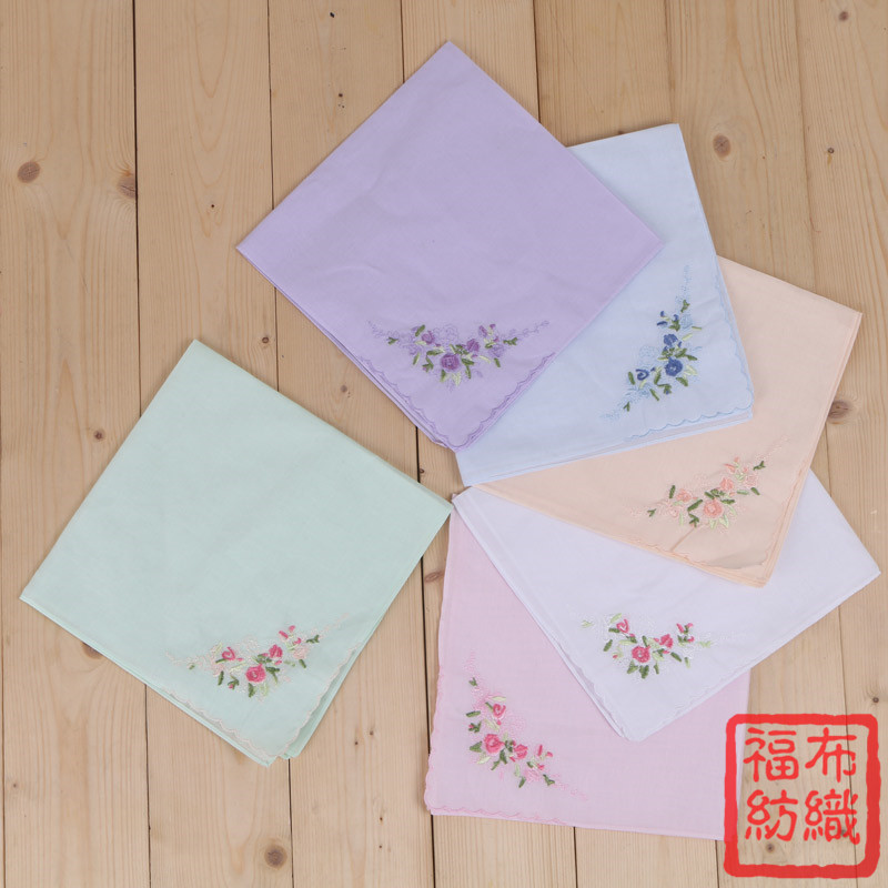 35cm 100% Cotton Handkerchief Women's Combed Cotton Corner Embroidery Tooth Edge Handkerchief Square Towel Pure Cotton Wedding Gifts Customizable 35cm 100% Cotton Handkerchief Women's Combed Cotton Corner Embroidery Tooth Edge Handkerchief Square Towel Pure Cotton Wedding Gifts Customizable