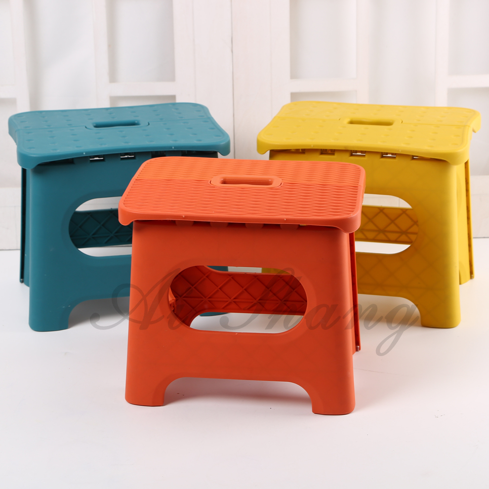 X47-018 Folding Stool Bench Small Stool Stackable Plastic Shoes Changing Maza Home Space-Saving Portable Chair