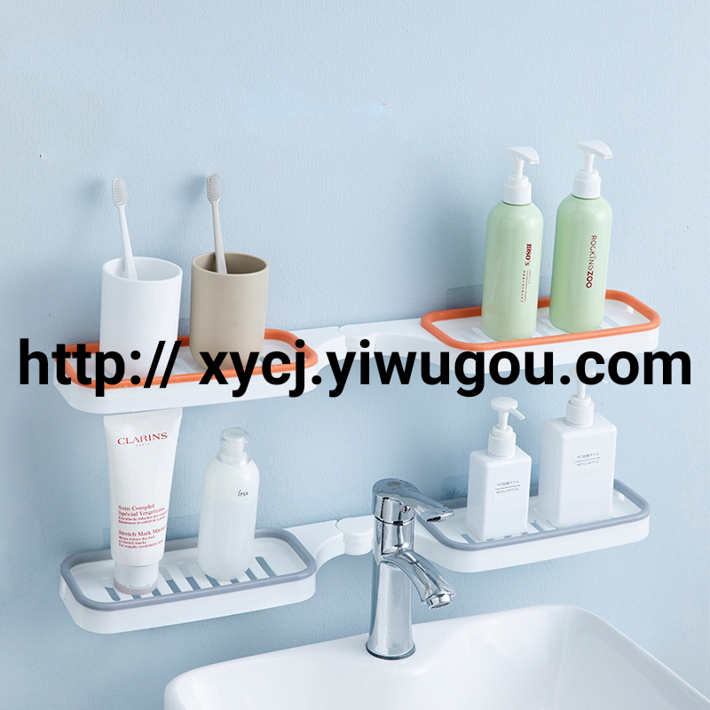 Bathroom Countertop Storage Rack Liquid Shampoo Shower Gel Storage Rack Punch-Free Corner Bottle &amp; Can Storage Rack