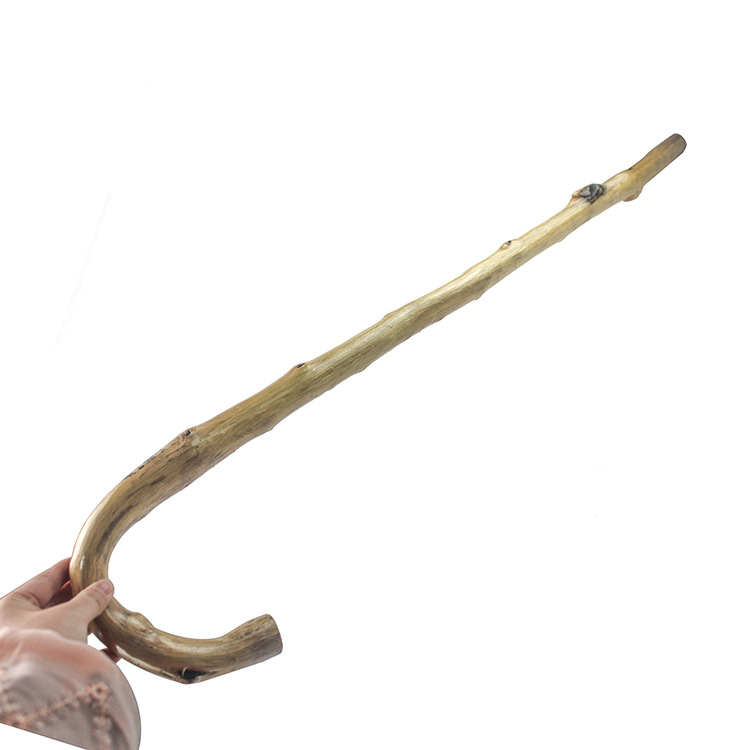 Tourism wooden crafts crutches thick cane white cane in the old crutches real wood spot small wholesale goods