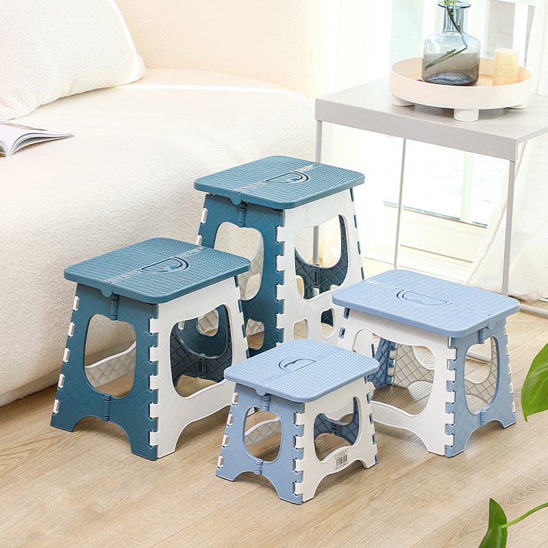 Household Folding Bench Thickened Plastic Folding Stool Outdoor Portable Stool Maza Children Adult Bench