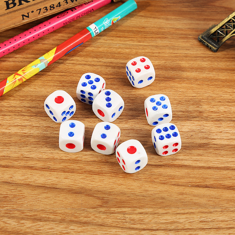 Factory Direct Sales Card Pack 12 9 Pieces Chess Dice High Quality round Corner Dice Points Mahjong Entertainment Supplies