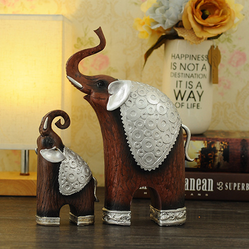 Resin crafts Thai copy wood fortune mother and child like couples wedding gifts jiapin decoration manufacturers direct sales