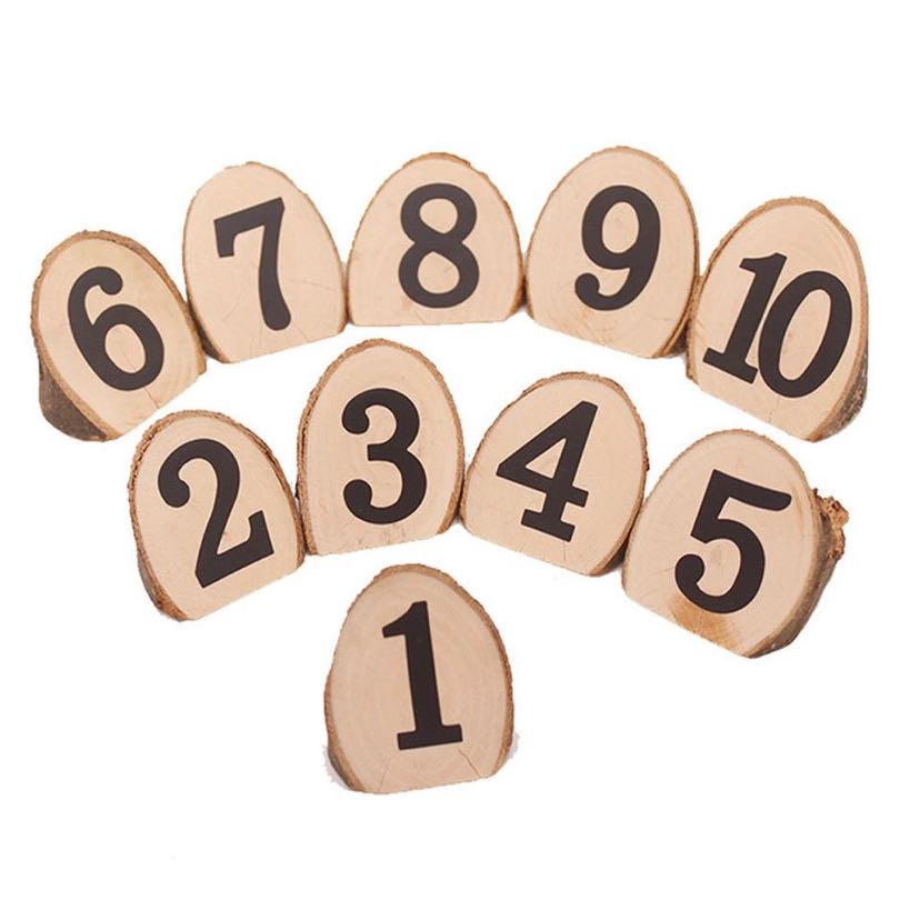 No. 1-10 digital CARDS gathering table, seats, wood chips, crafts, wedding DIY items