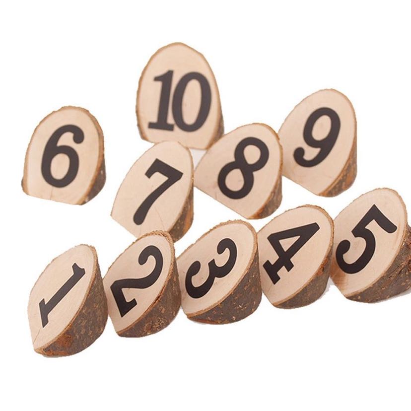 No. 1-10 digital CARDS gathering table, seats, wood chips, crafts, wedding DIY items