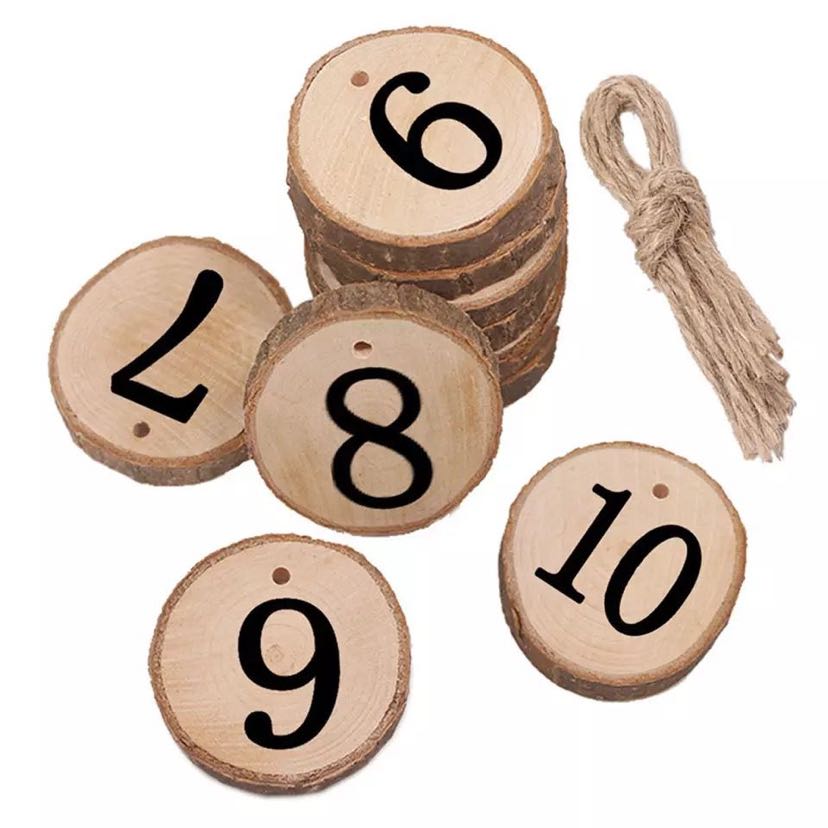 No. 1-10 digital CARDS gathering table, seats, wood chips, crafts, wedding DIY items