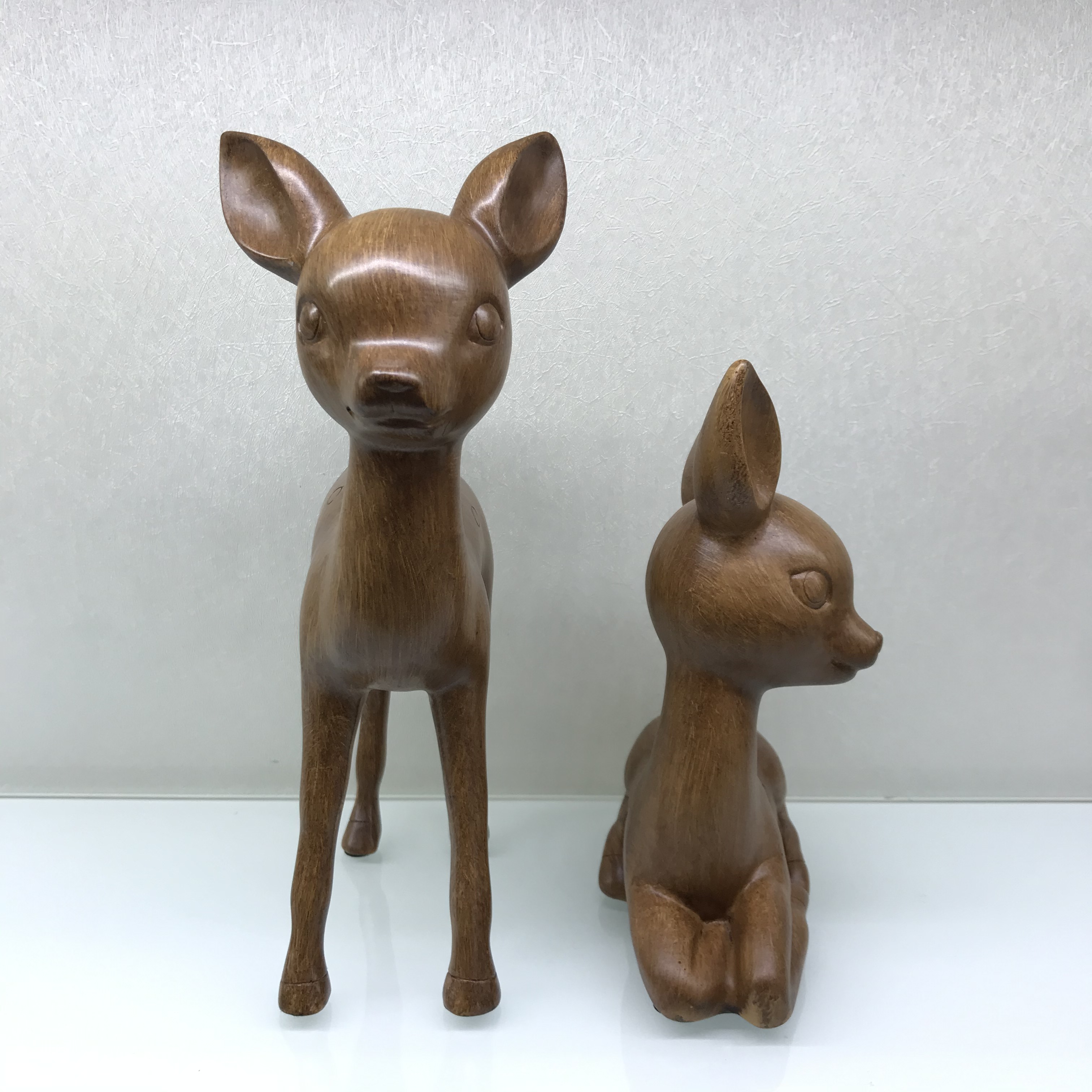 Resin Crafts Creative Wood Color Coupled Deer Couple Magpie Decoration Modern Living Room TV Cabinet Decorations
