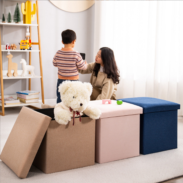Multifunctional Storage Stool Sofa Stool Folding Stool Storage Box Home Storage Box Changing Stool Toys Storage Stool