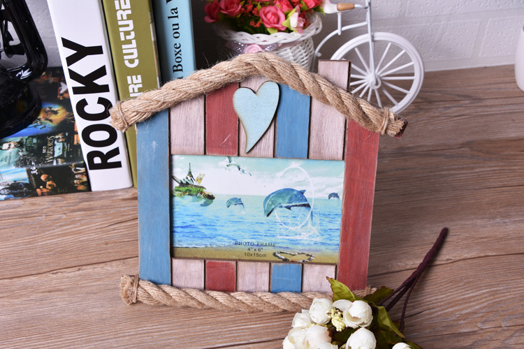 2015 New Hemp Rope Solid Wood Photo Frame Creative Mediterranean Style Photo Frame Domestic Ornaments Crafts Customized 2015 New Hemp Rope Solid Wood Photo Frame Creative Mediterranean Style Photo Frame Domestic Ornaments Crafts Customized