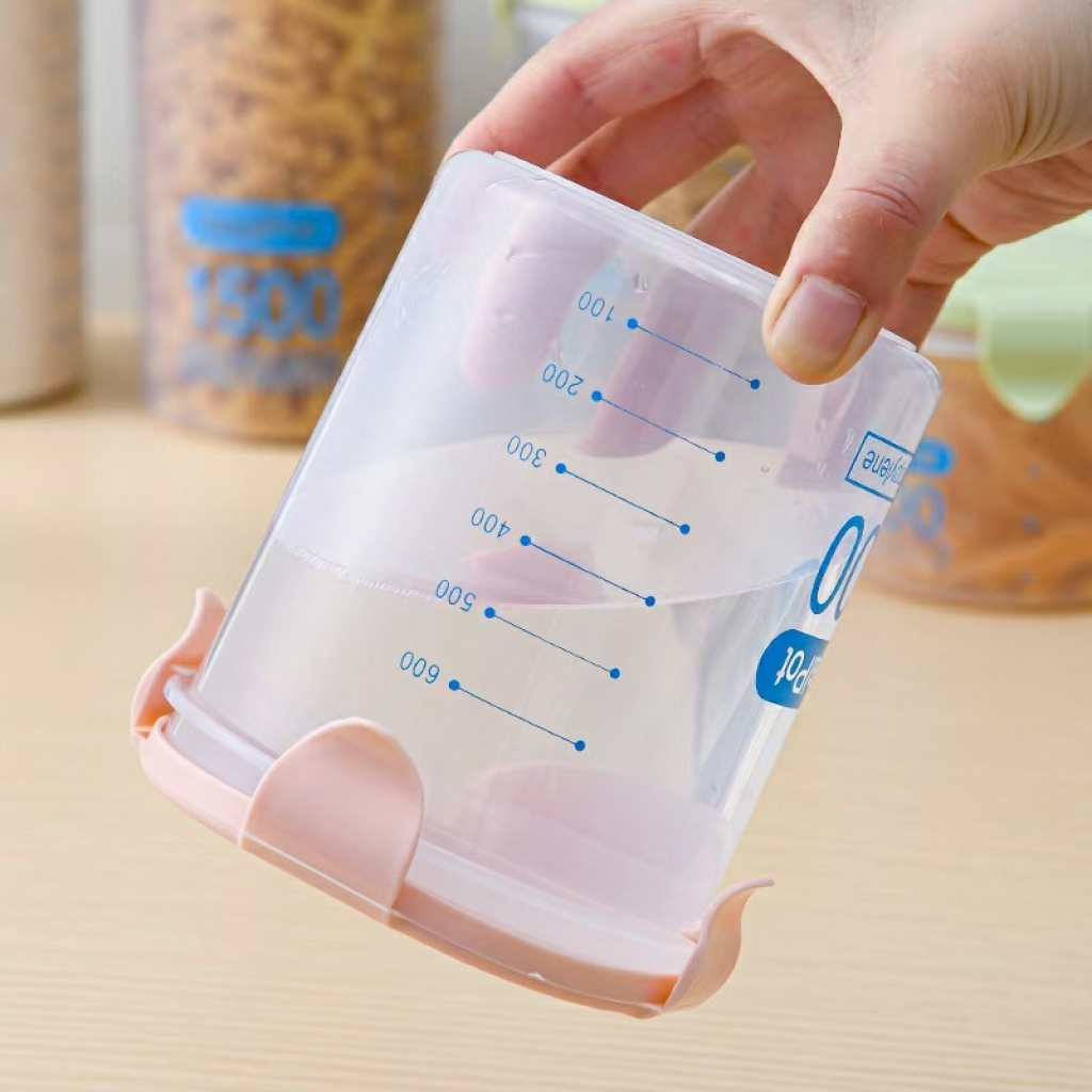 Kitchen Plastic Fresh-Keeping Sealed Jar Cereals Household Food Storage Storage Jar Household Food Storage Box Kitchen Plastic Fresh-Keeping Sealed Jar Cereals Household Food Storage Storage Jar Household Food Storage Box