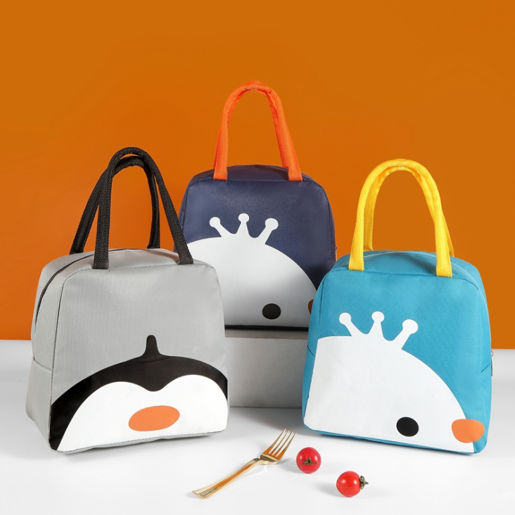 New Cartoon Funny Insulated Bag Large Capacity Lunch Bag Heat and Cold Insulation Lunch Bag Fresh-Keeping Lunch Box Bag